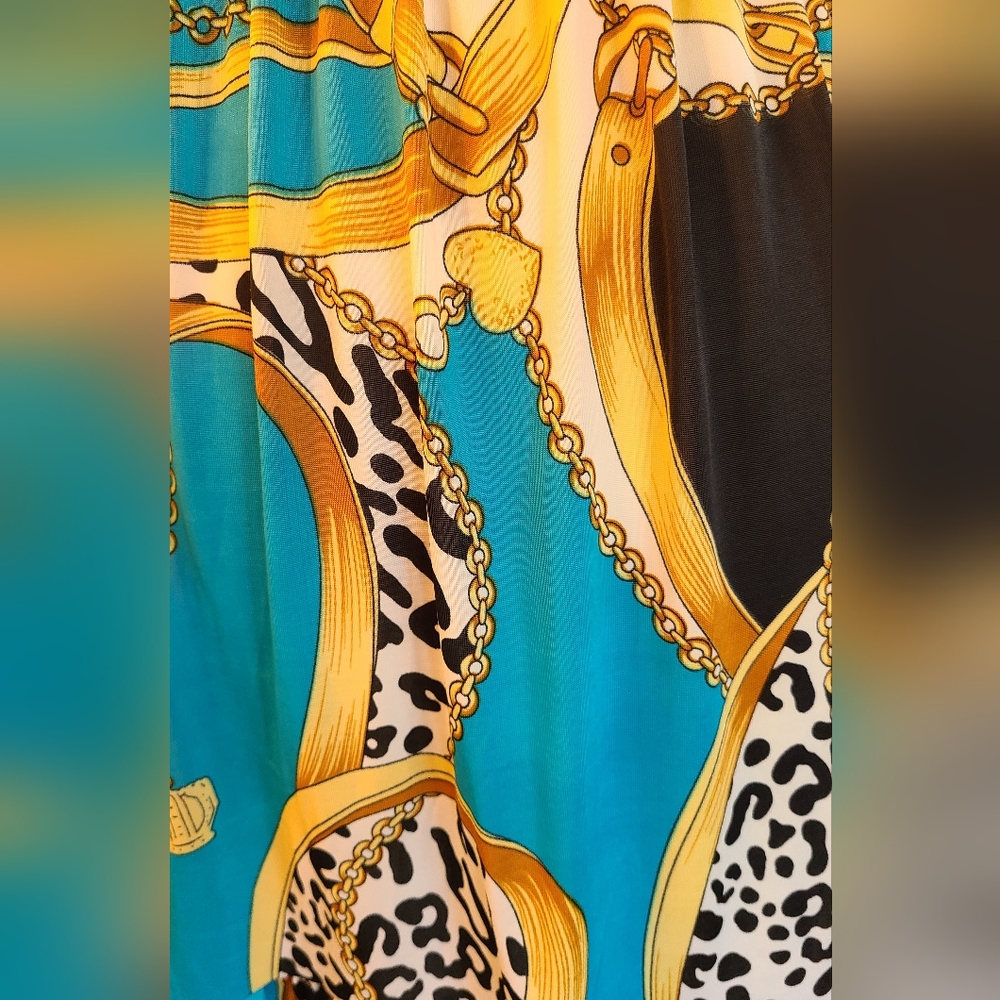 Paradise size L blue/gold dress - Picture 9 of 11